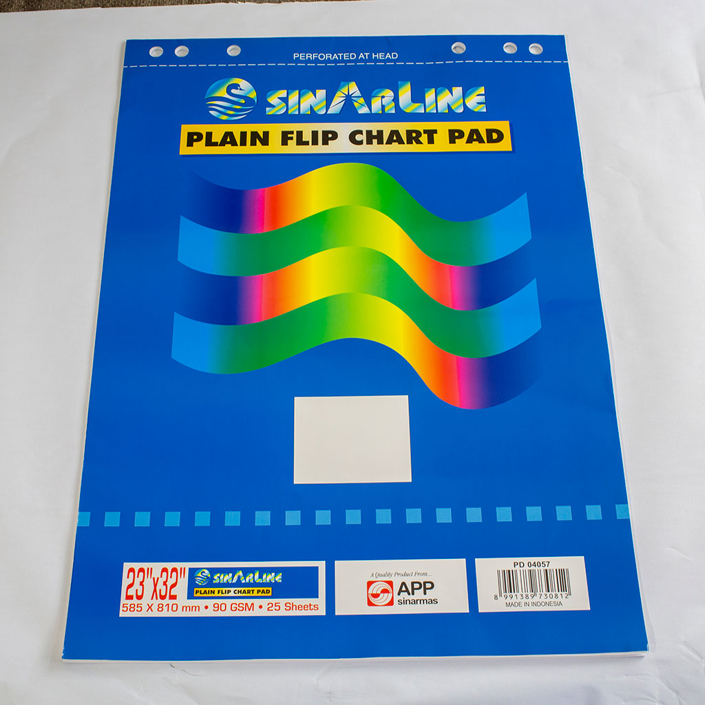 FLIP CHART 90G PAPER PLAIN A1 - Sinarline
